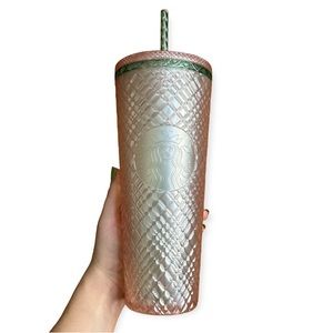 - Pink and green Starbucks tumblr cup nwt